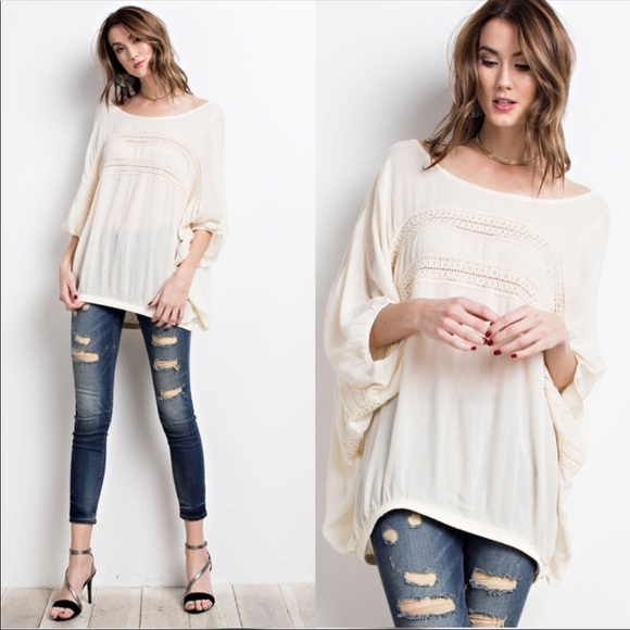 Threadzwear Tops - 🆕 ❗️LAST ONE❗️THREADZWEAR LACE INLAY TOP